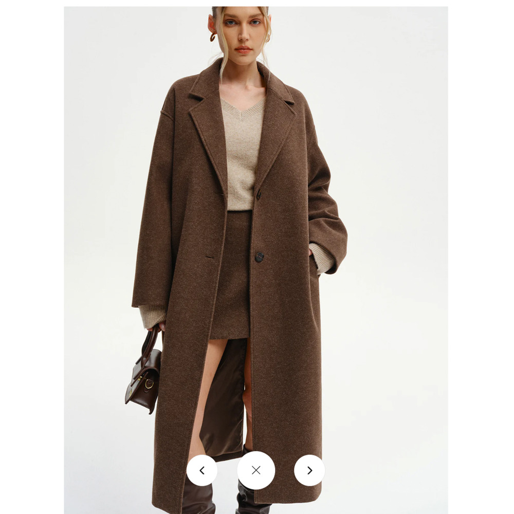 Commense Oversized Tweed Long Coat Sz S